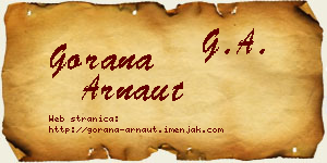 Gorana Arnaut vizit kartica